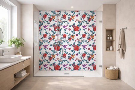 Toilettenrückwand Musteroptik