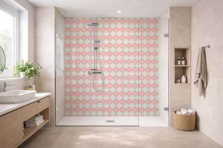 Toilettenrückwand Musteroptik