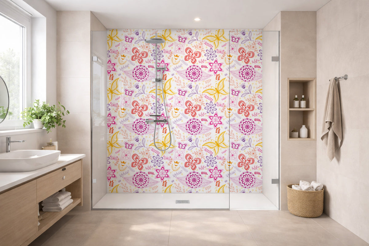 Toilettenrückwand Musteroptik