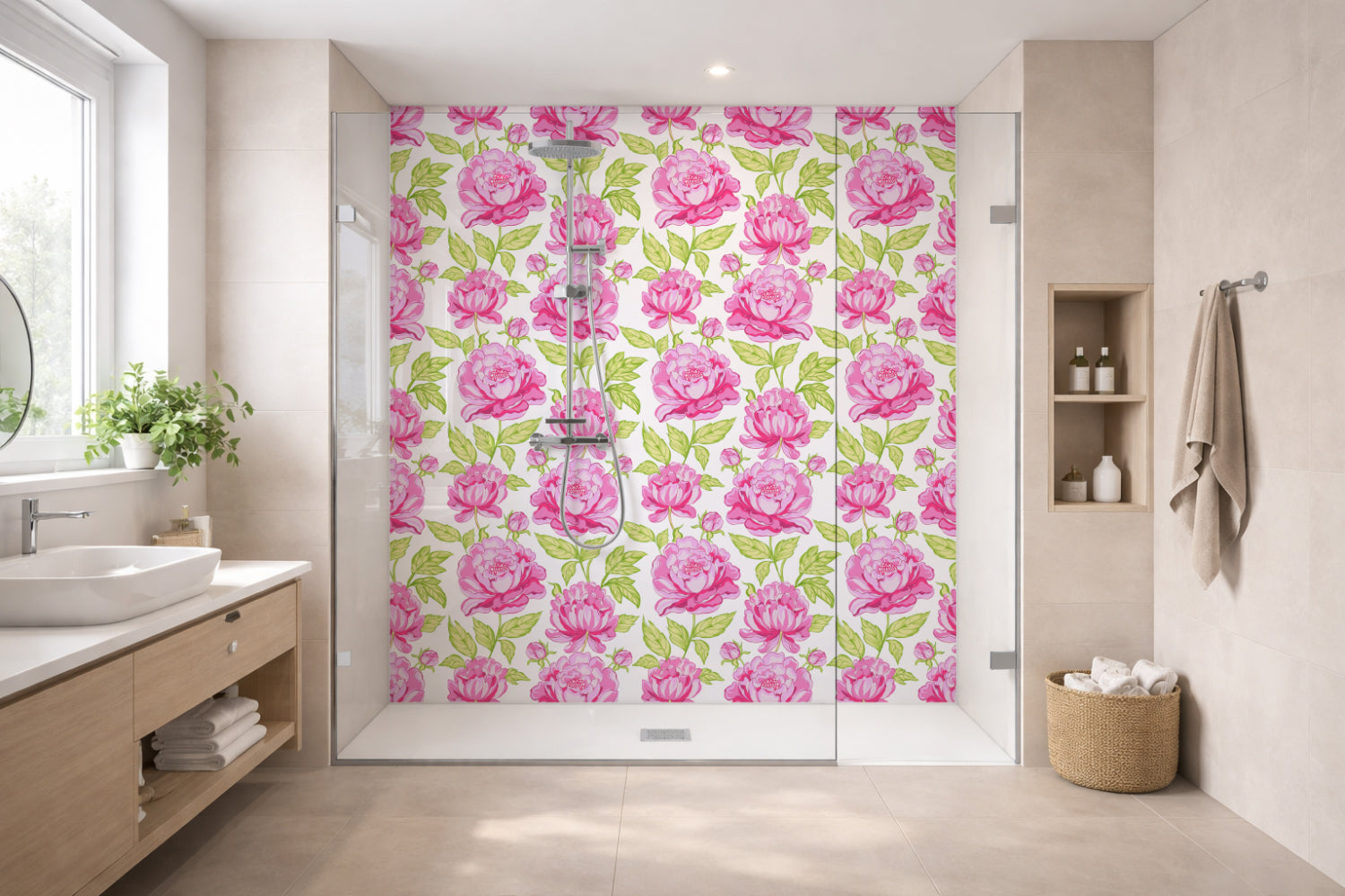 Toilettenrückwand Musteroptik