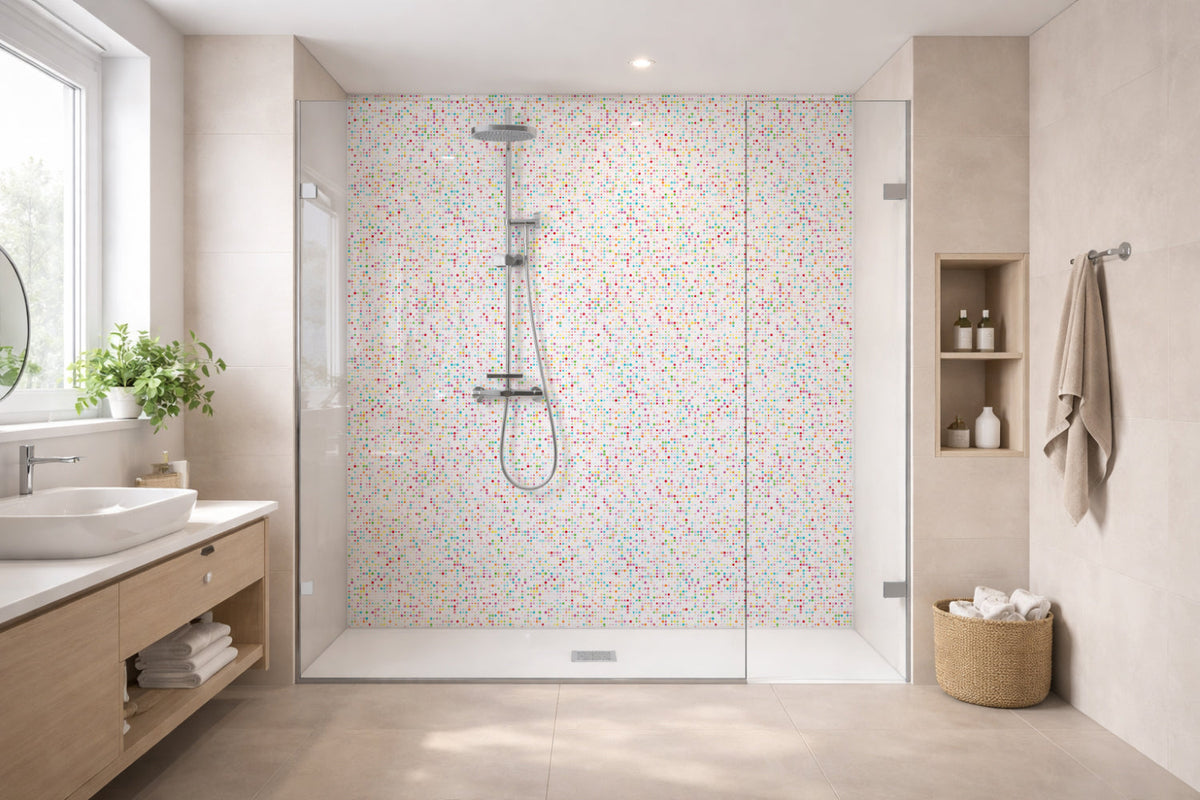 Toilettenrückwand Musteroptik