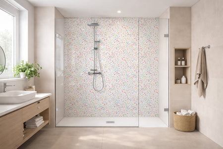 Toilettenrückwand Musteroptik