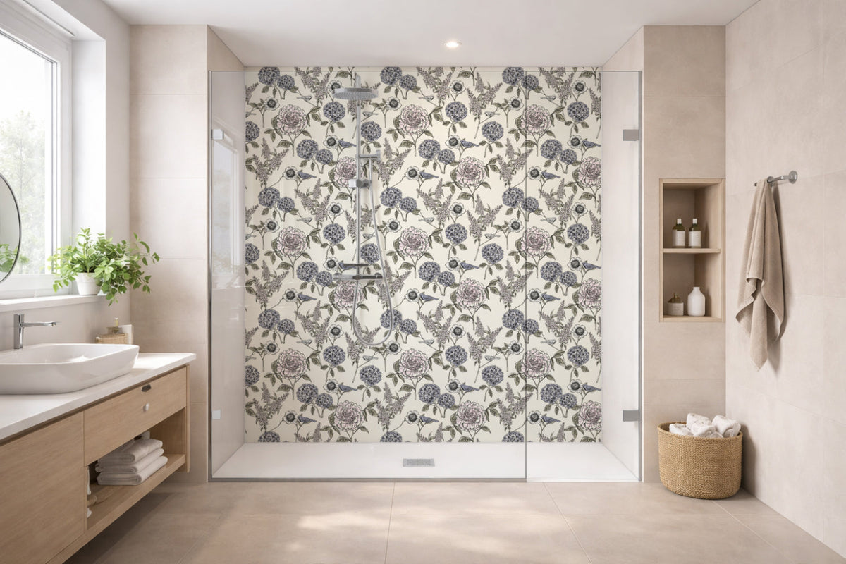 Toilettenrückwand Musteroptik