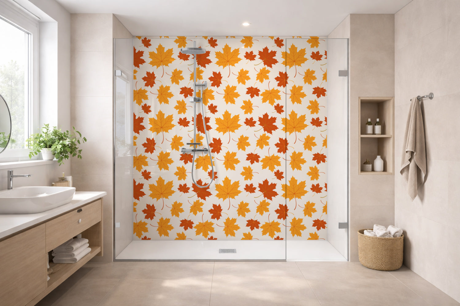 Toilettenrückwand Musteroptik