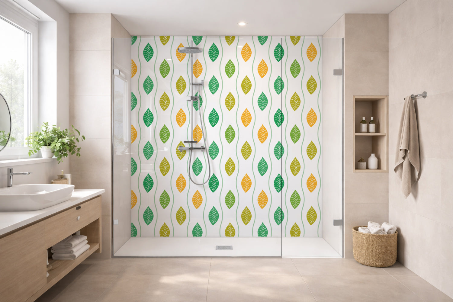 Toilettenrückwand Musteroptik