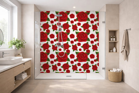 Toilettenrückwand Musteroptik