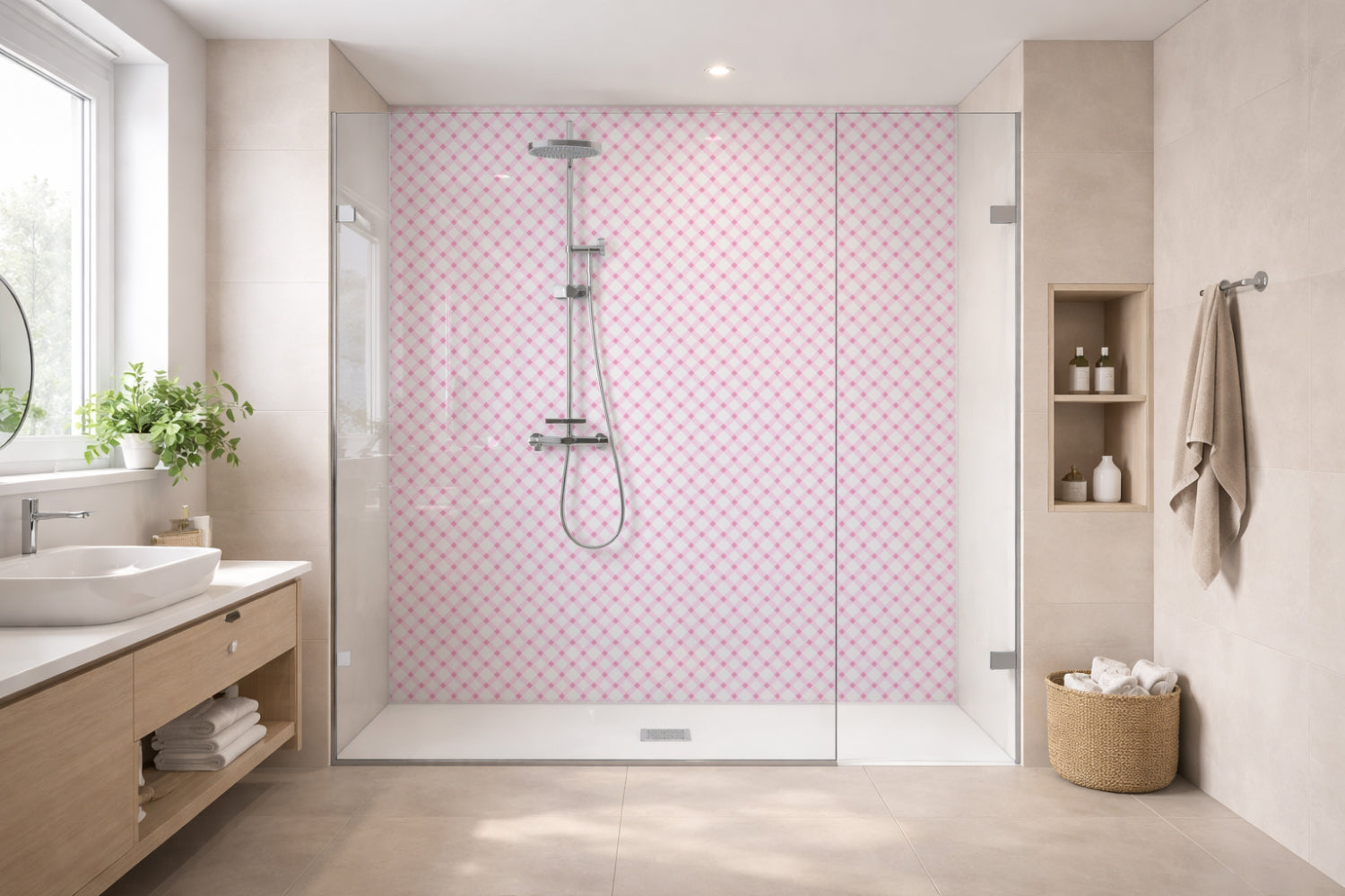 Toilettenrückwand Musteroptik