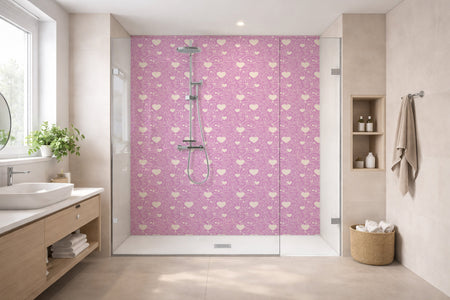 Toilettenrückwand Musteroptik