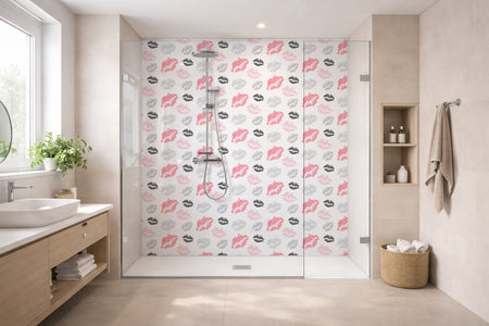Toilettenrückwand Musteroptik