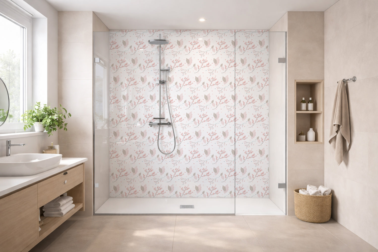 Toilettenrückwand Musteroptik