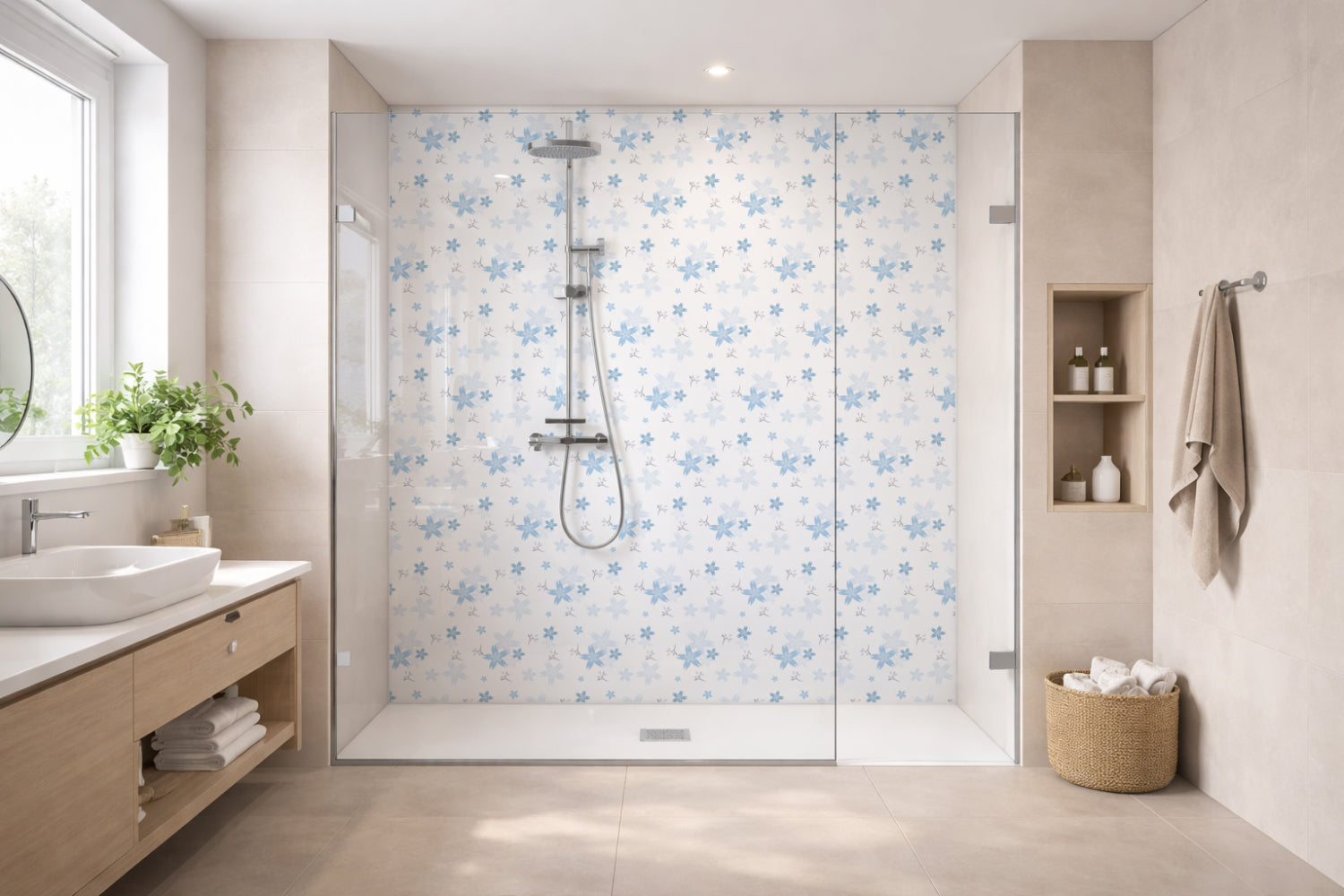 Toilettenrückwand Musteroptik