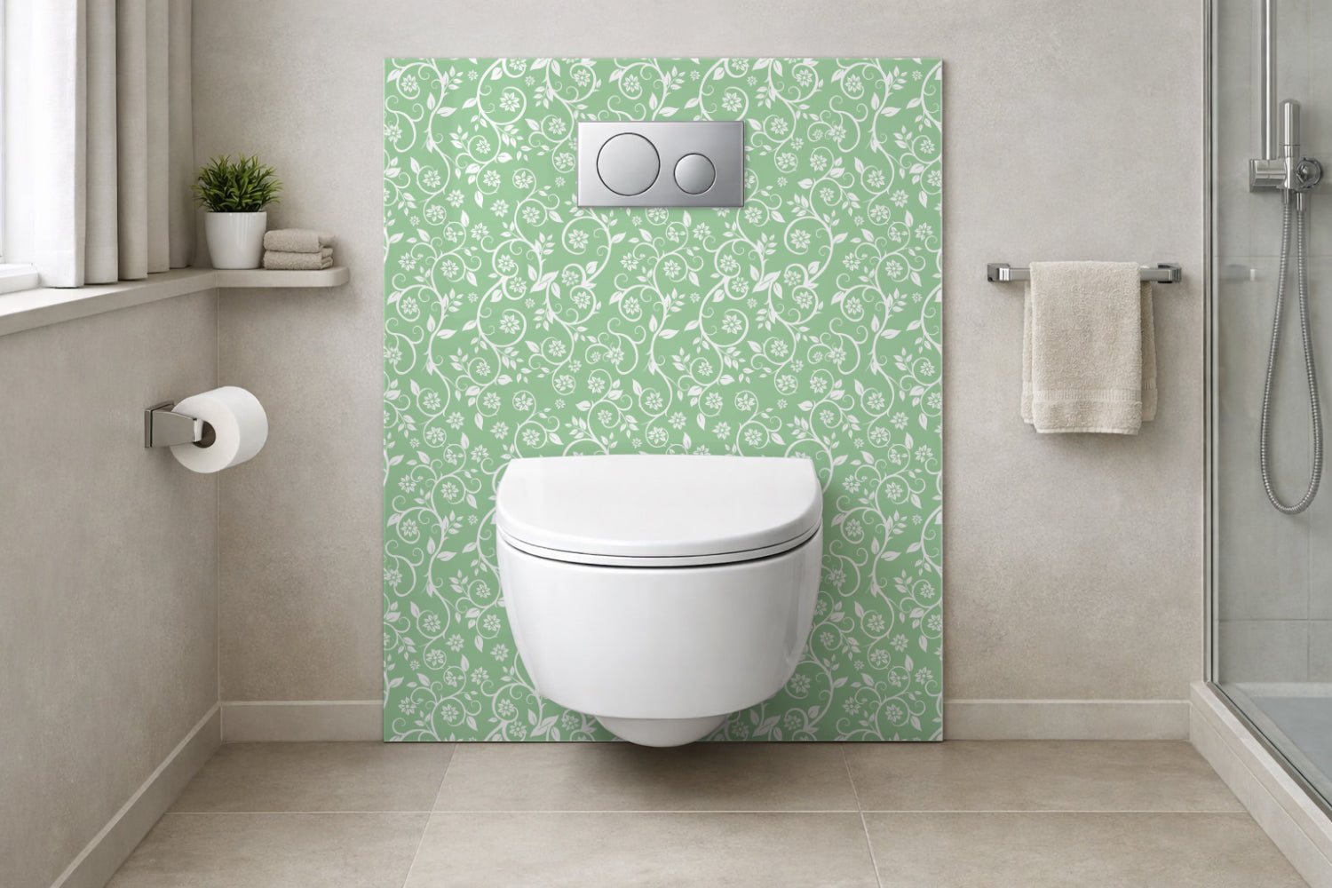 Toilettenrückwand Musteroptik