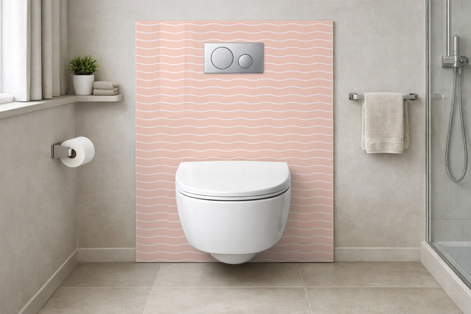 Toilettenrückwand Musteroptik