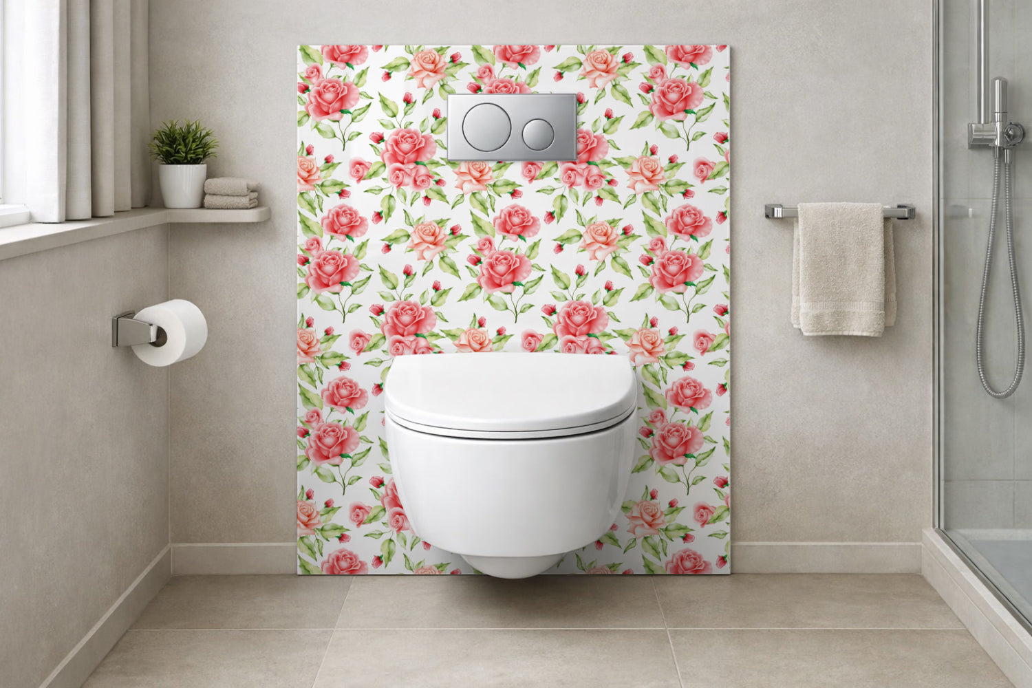 Toilettenrückwand Musteroptik