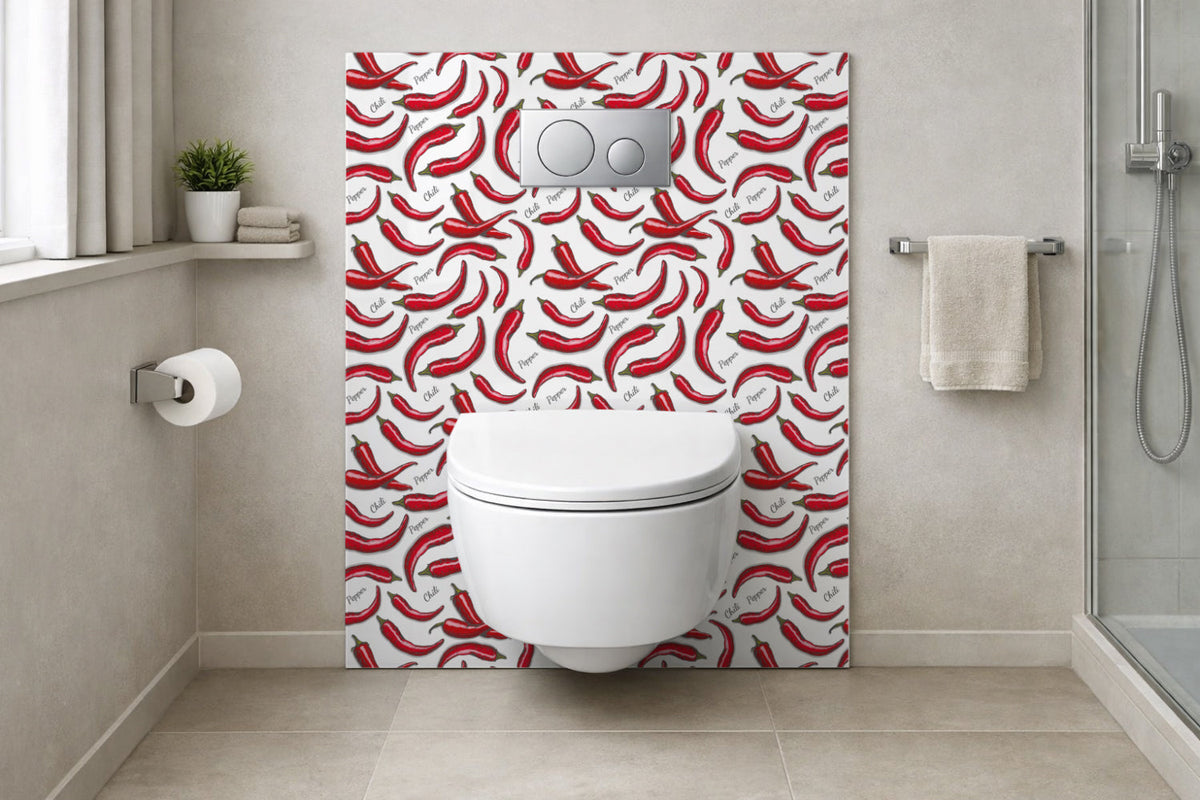 Toilettenrückwand Musteroptik