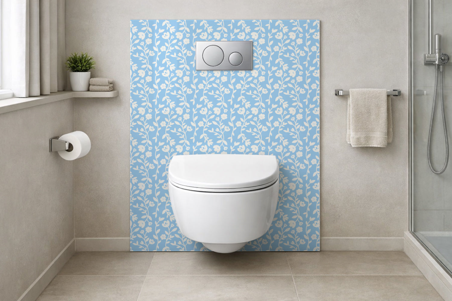 Toilettenrückwand Musteroptik