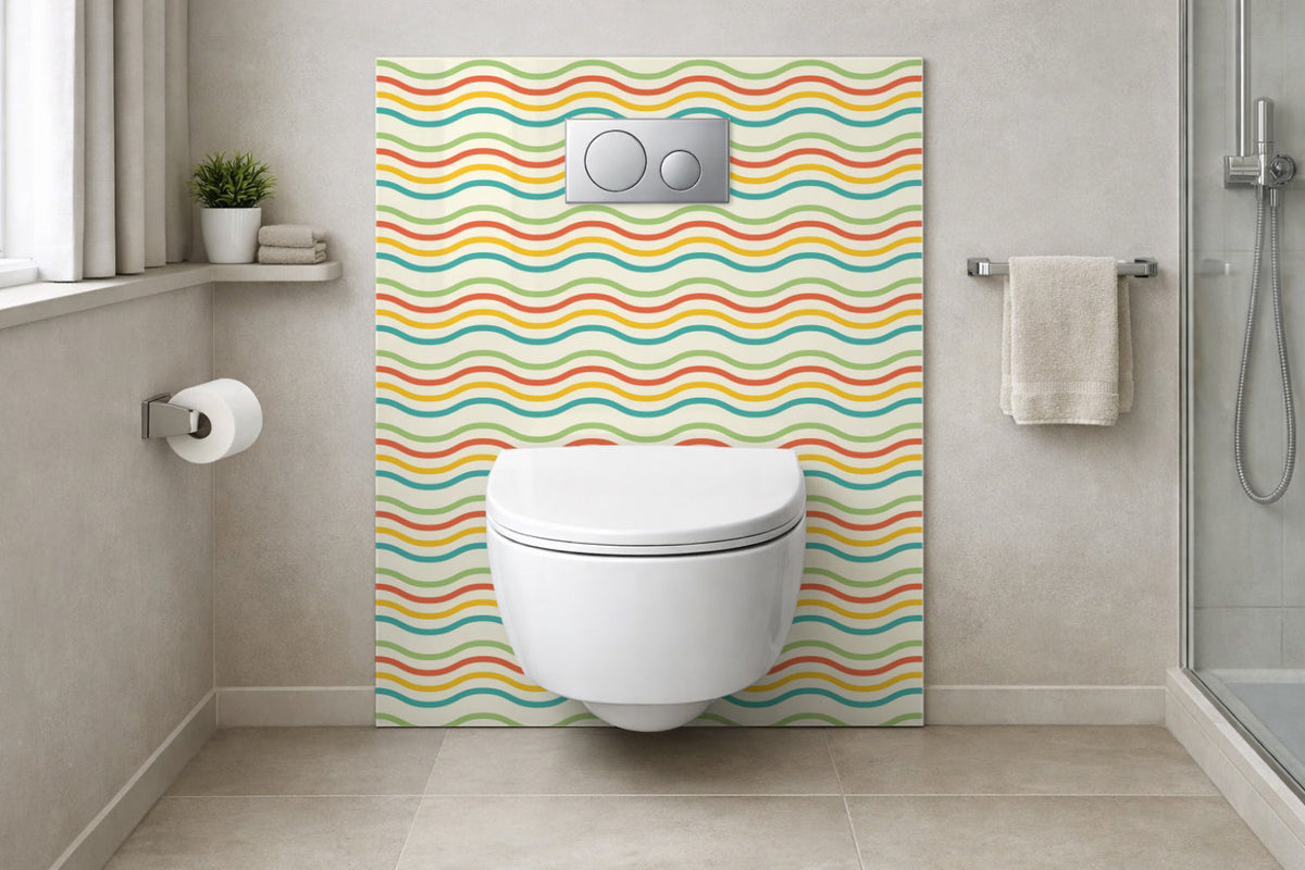 Toilettenrückwand Musteroptik