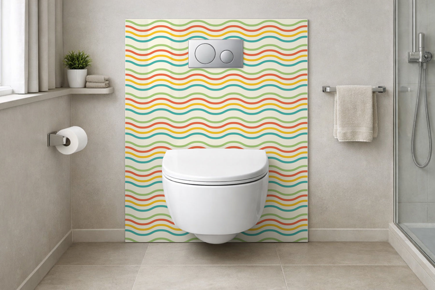 Toilettenrückwand Musteroptik