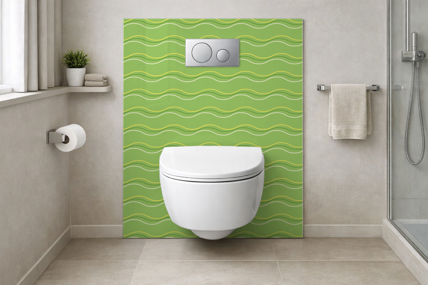 Toilettenrückwand Musteroptik