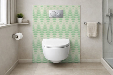 Toilettenrückwand Musteroptik