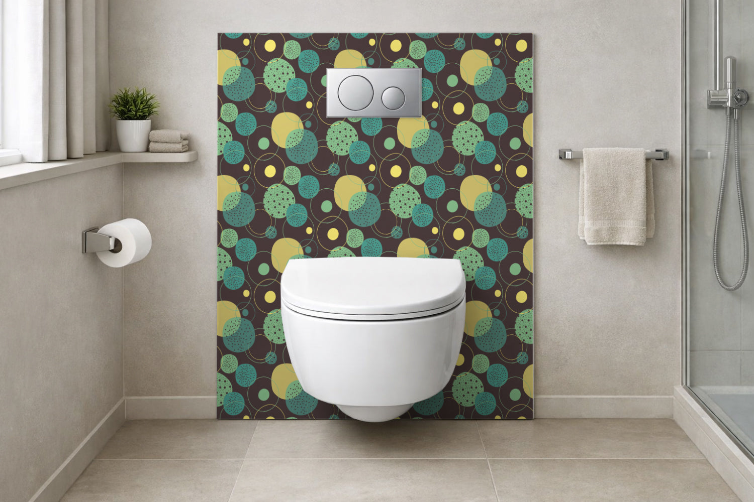 Toilettenrückwand Musteroptik