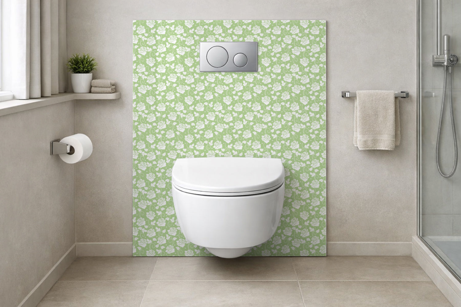 Toilettenrückwand Musteroptik