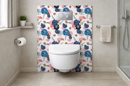 Toilettenrückwand Musteroptik