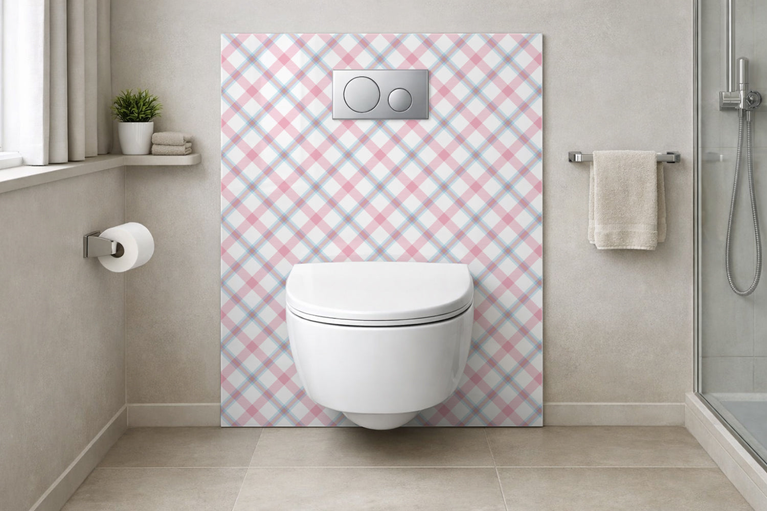 Toilettenrückwand Musteroptik