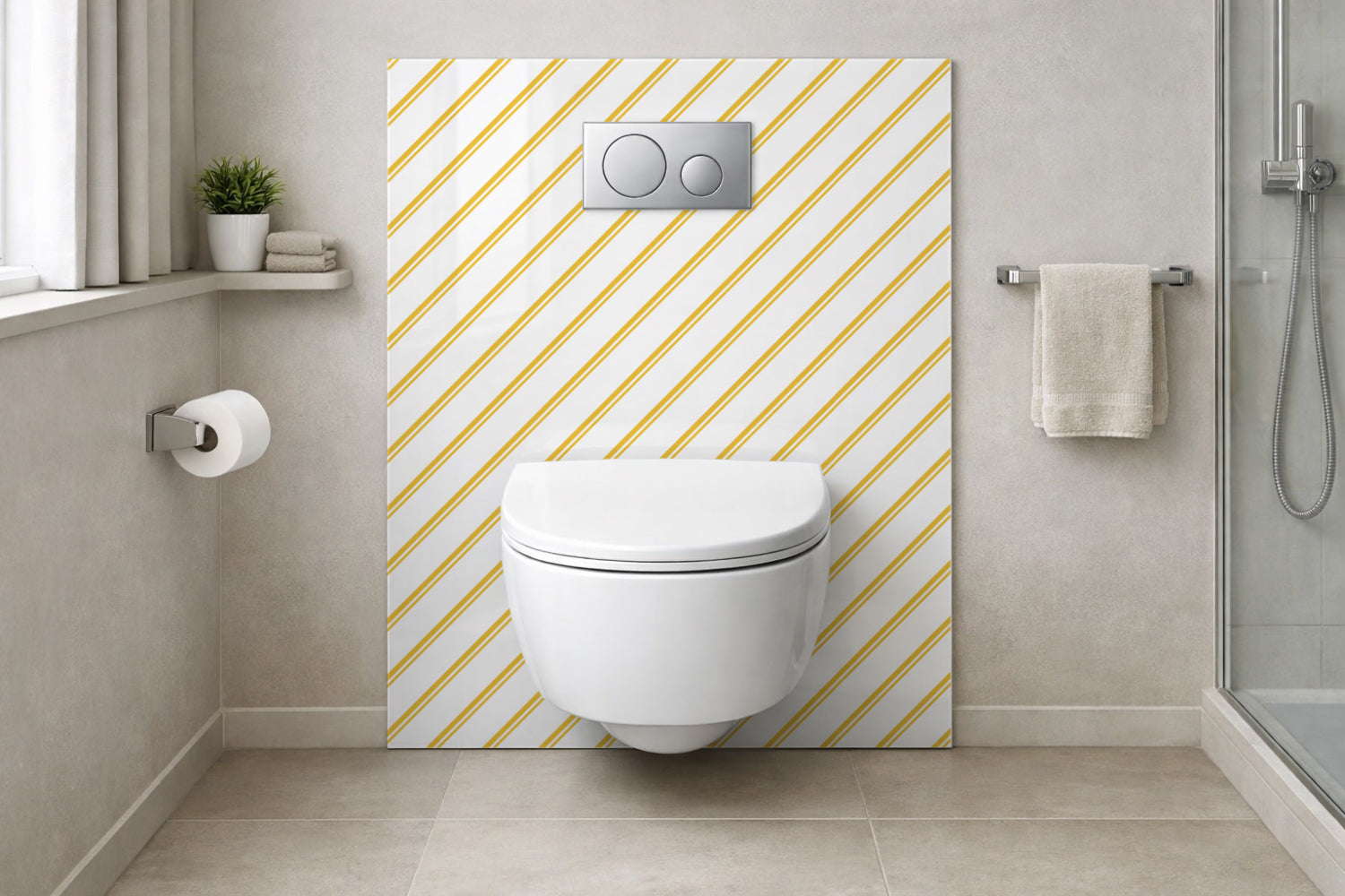 Toilettenrückwand Musteroptik