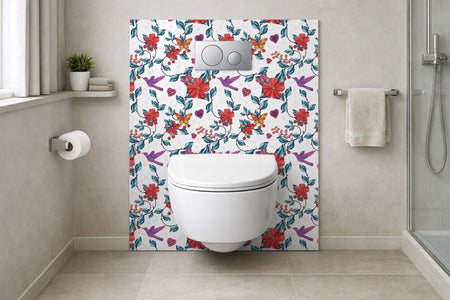Toilettenrückwand Musteroptik