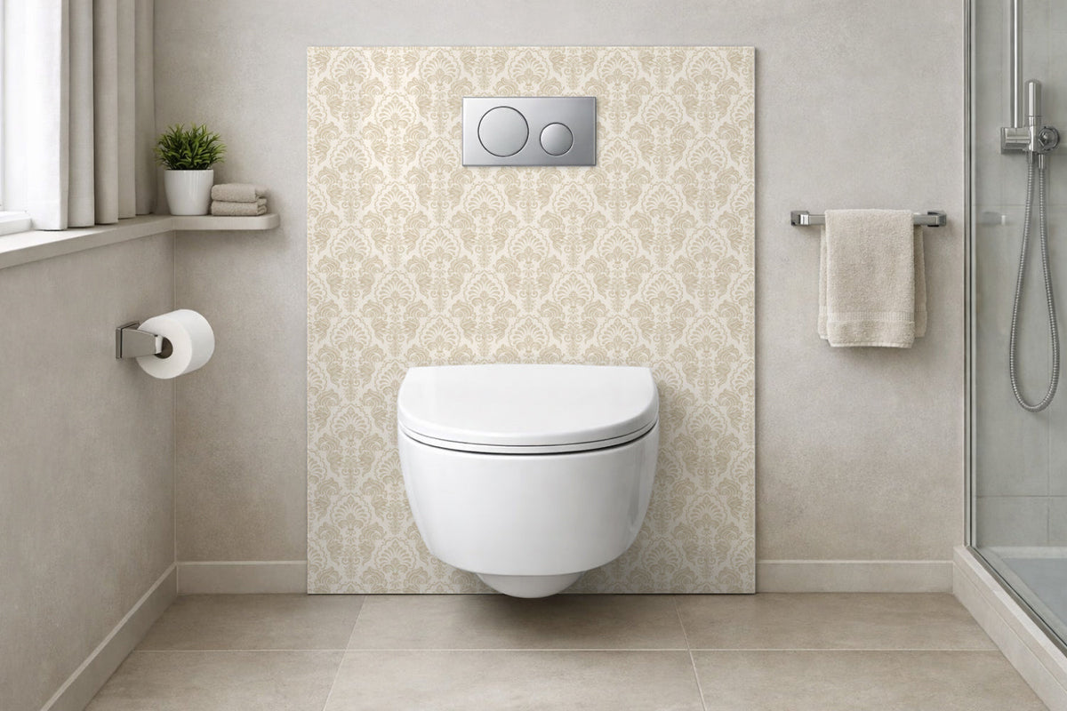 Toilettenrückwand Musteroptik