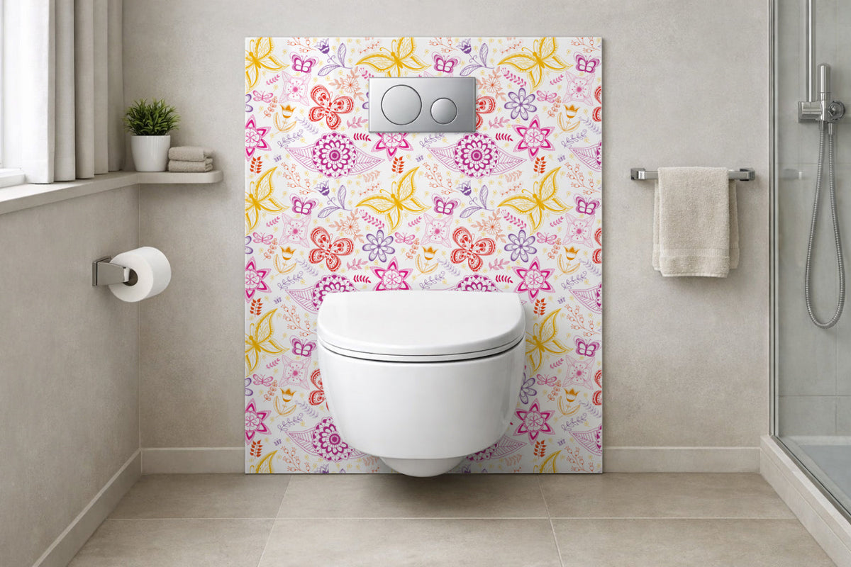 Toilettenrückwand Musteroptik