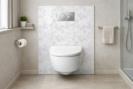 Toilettenrückwand Musteroptik