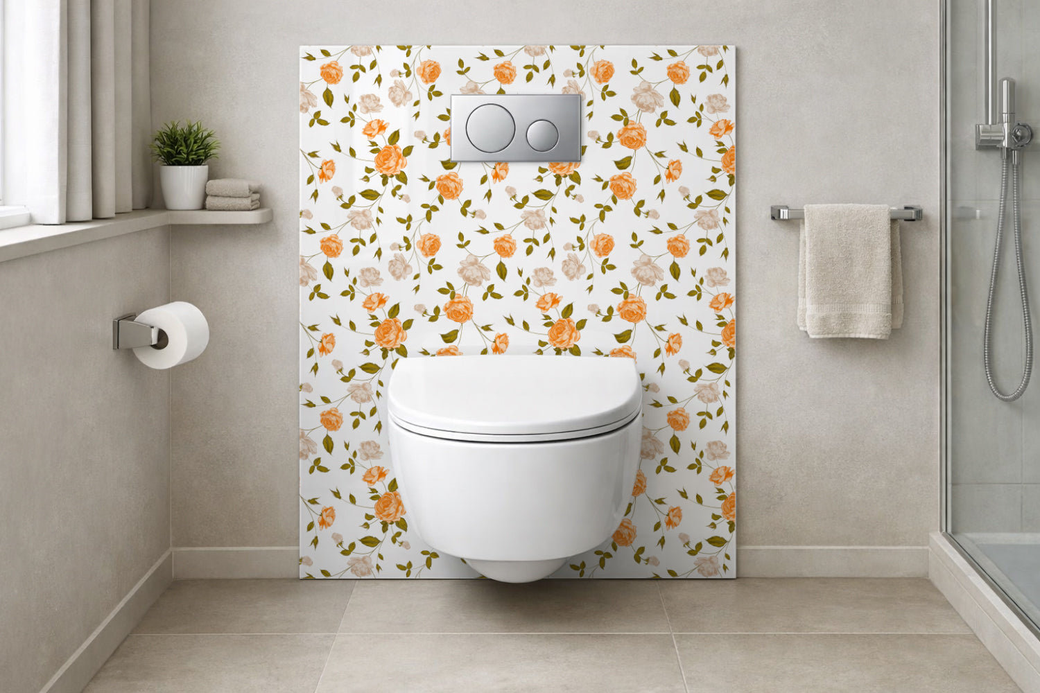 Toilettenrückwand Musteroptik