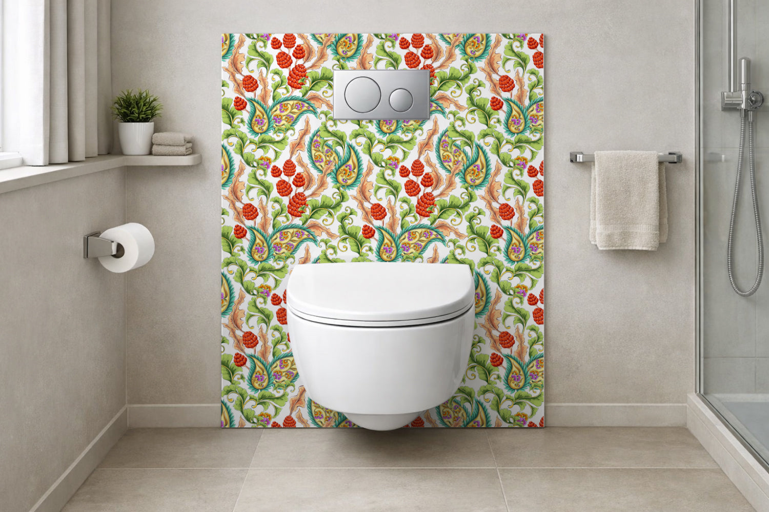 Toilettenrückwand Musteroptik