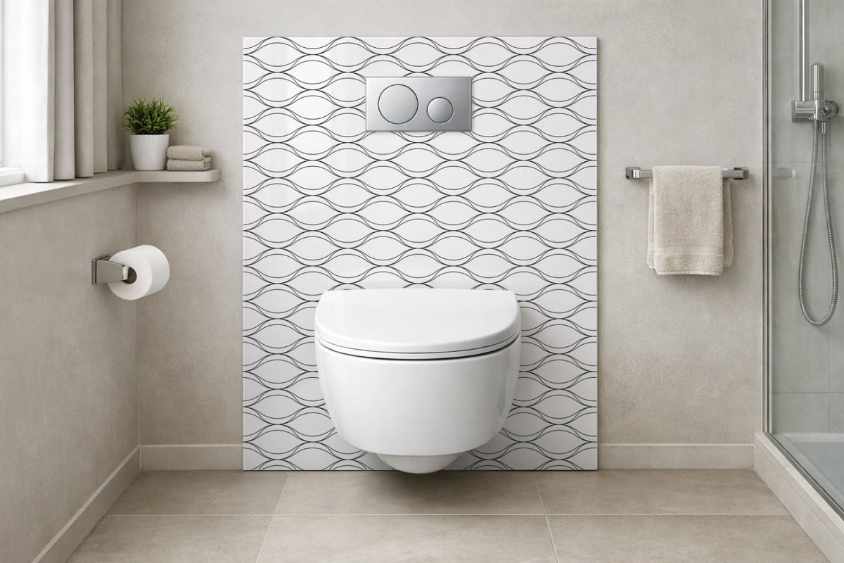 Toilettenrückwand Musteroptik