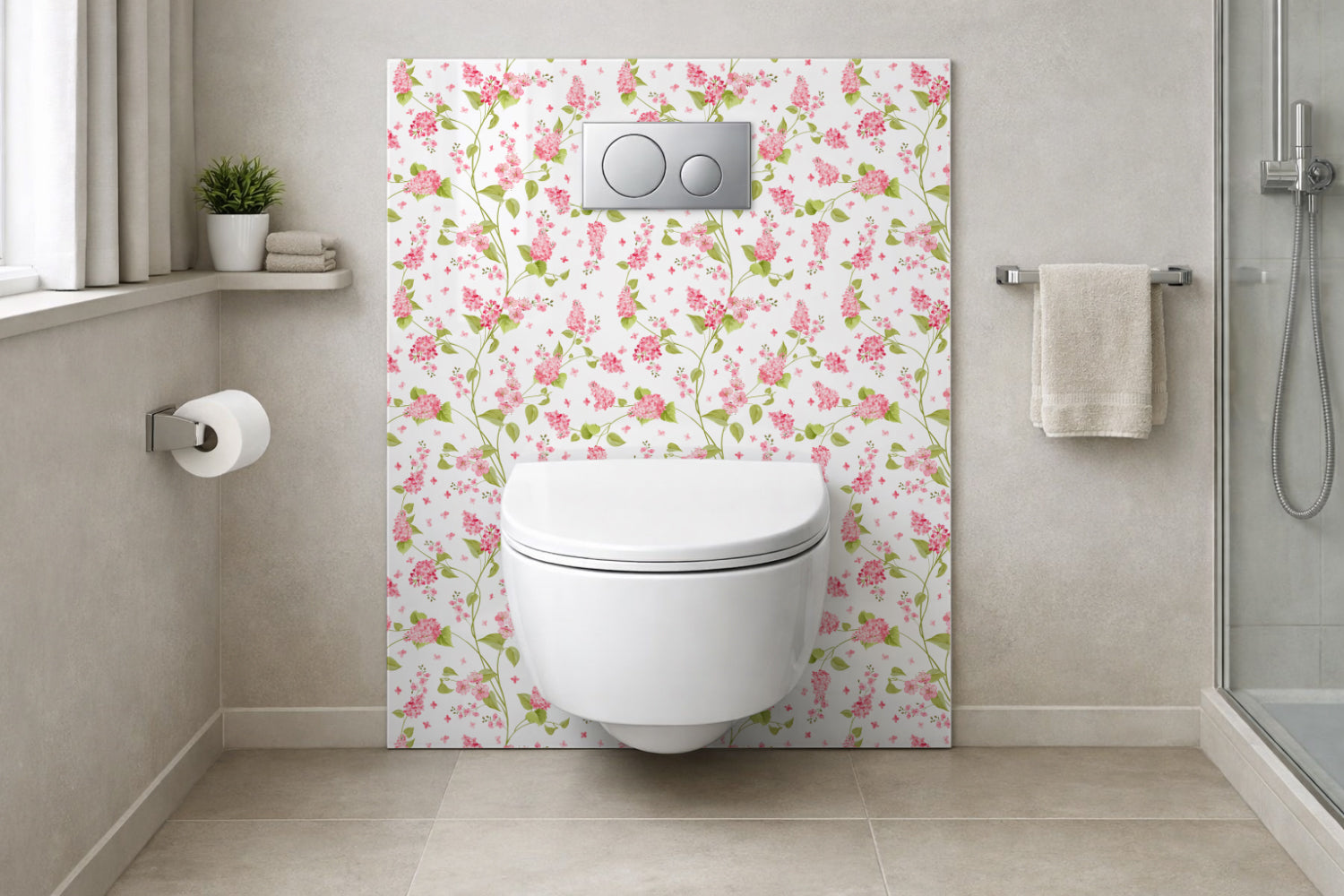 Toilettenrückwand Musteroptik