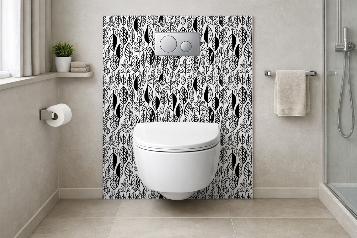 Toilettenrückwand Musteroptik