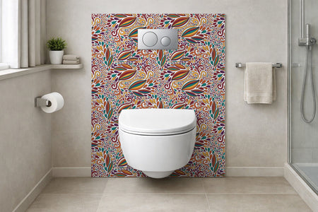 Toilettenrückwand Musteroptik