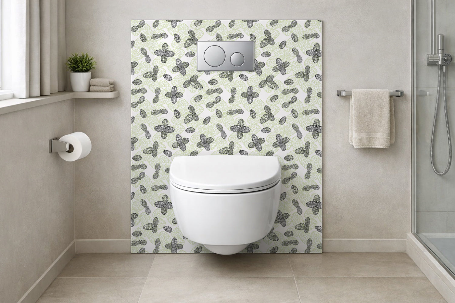 Toilettenrückwand Musteroptik