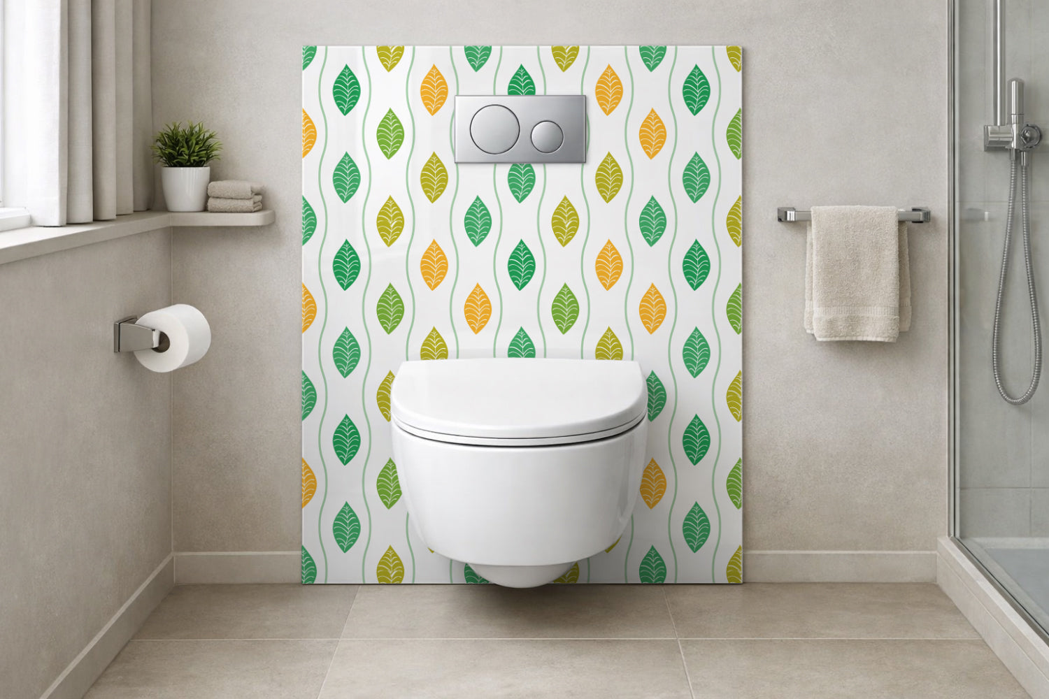Toilettenrückwand Musteroptik