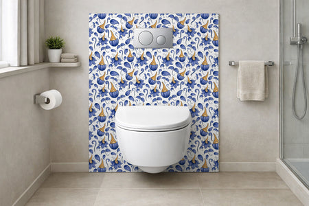 Toilettenrückwand Musteroptik