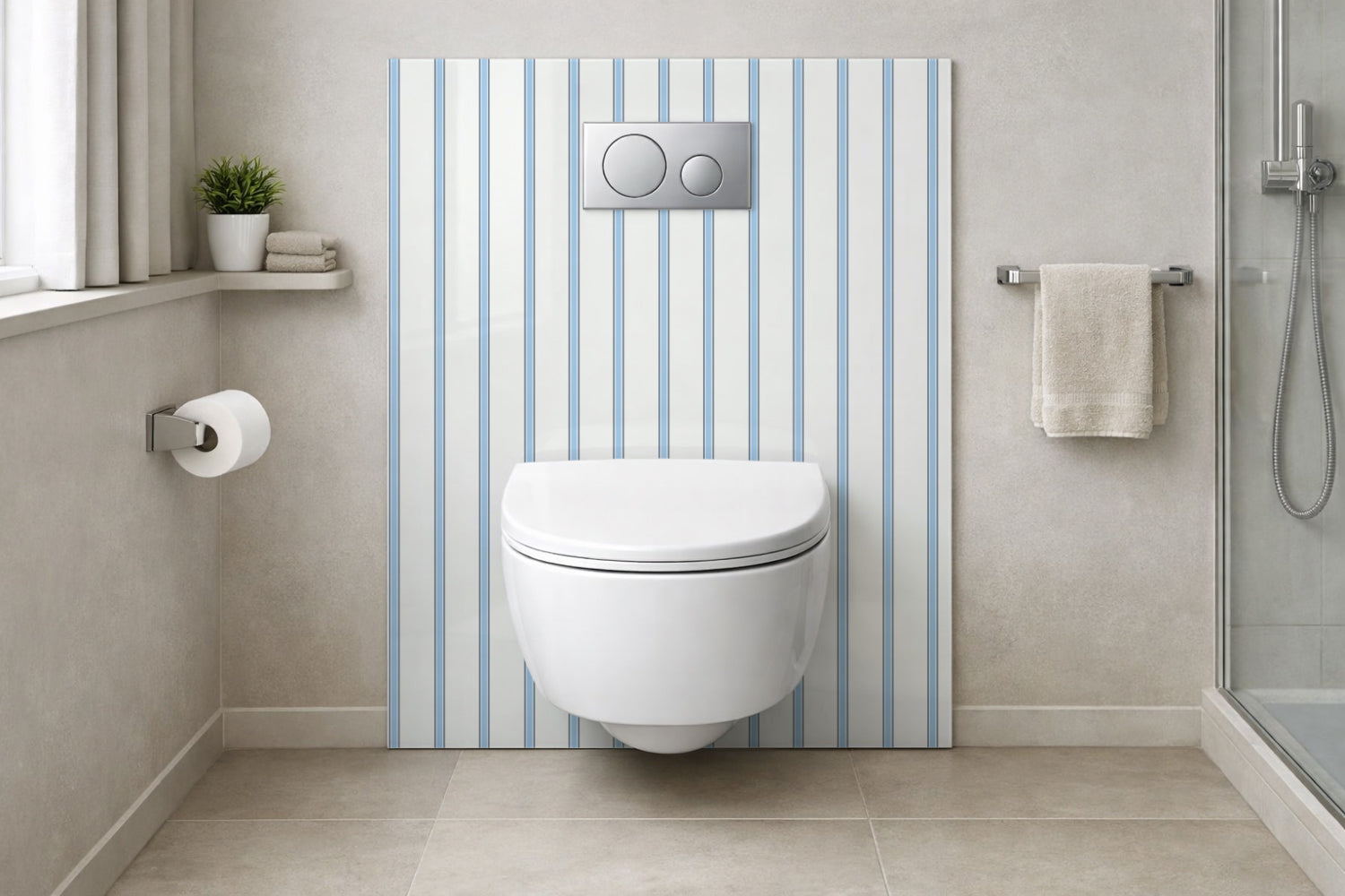 Toilettenrückwand Musteroptik