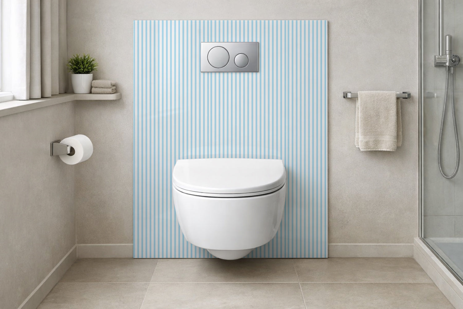 Toilettenrückwand Musteroptik