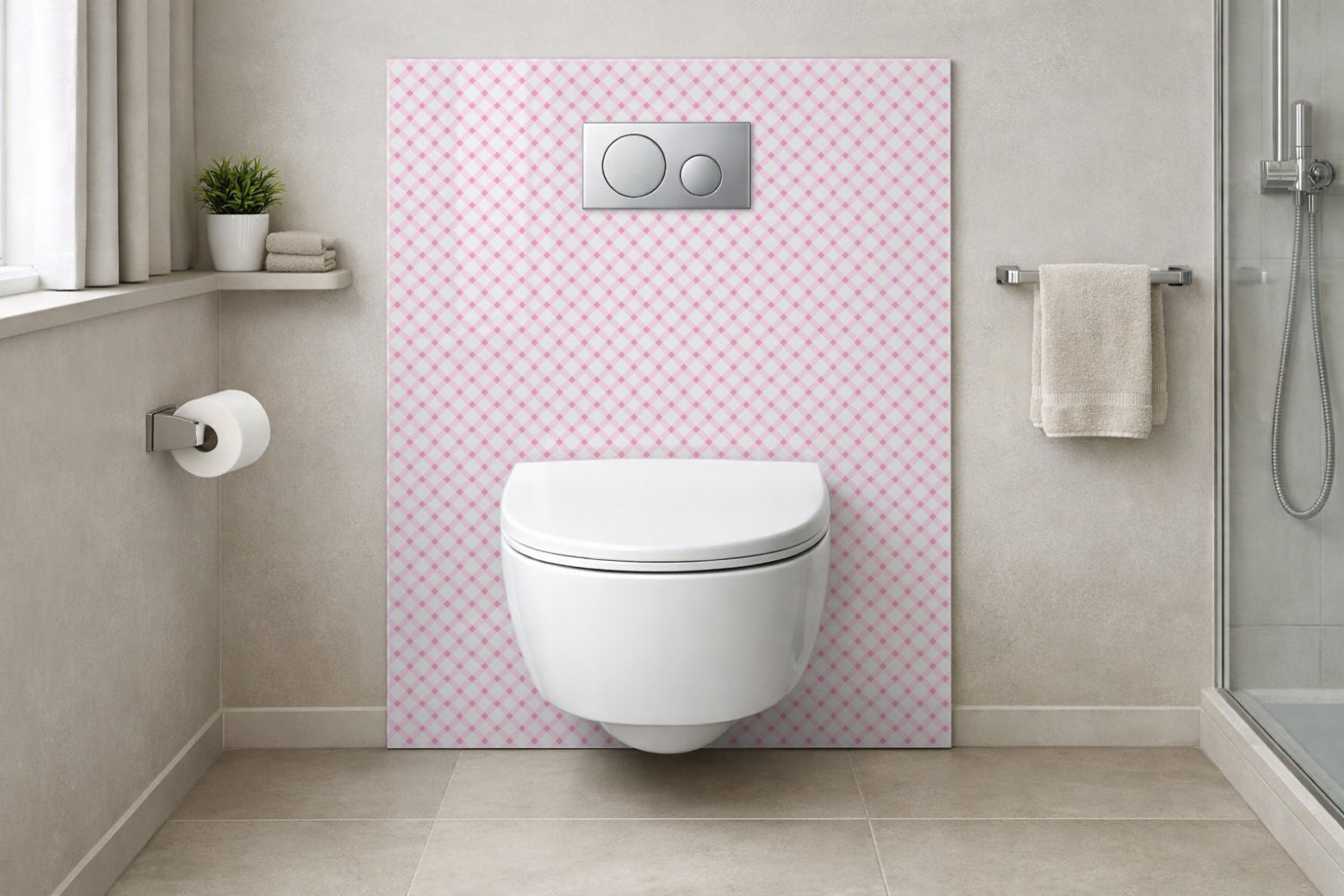 Toilettenrückwand Musteroptik