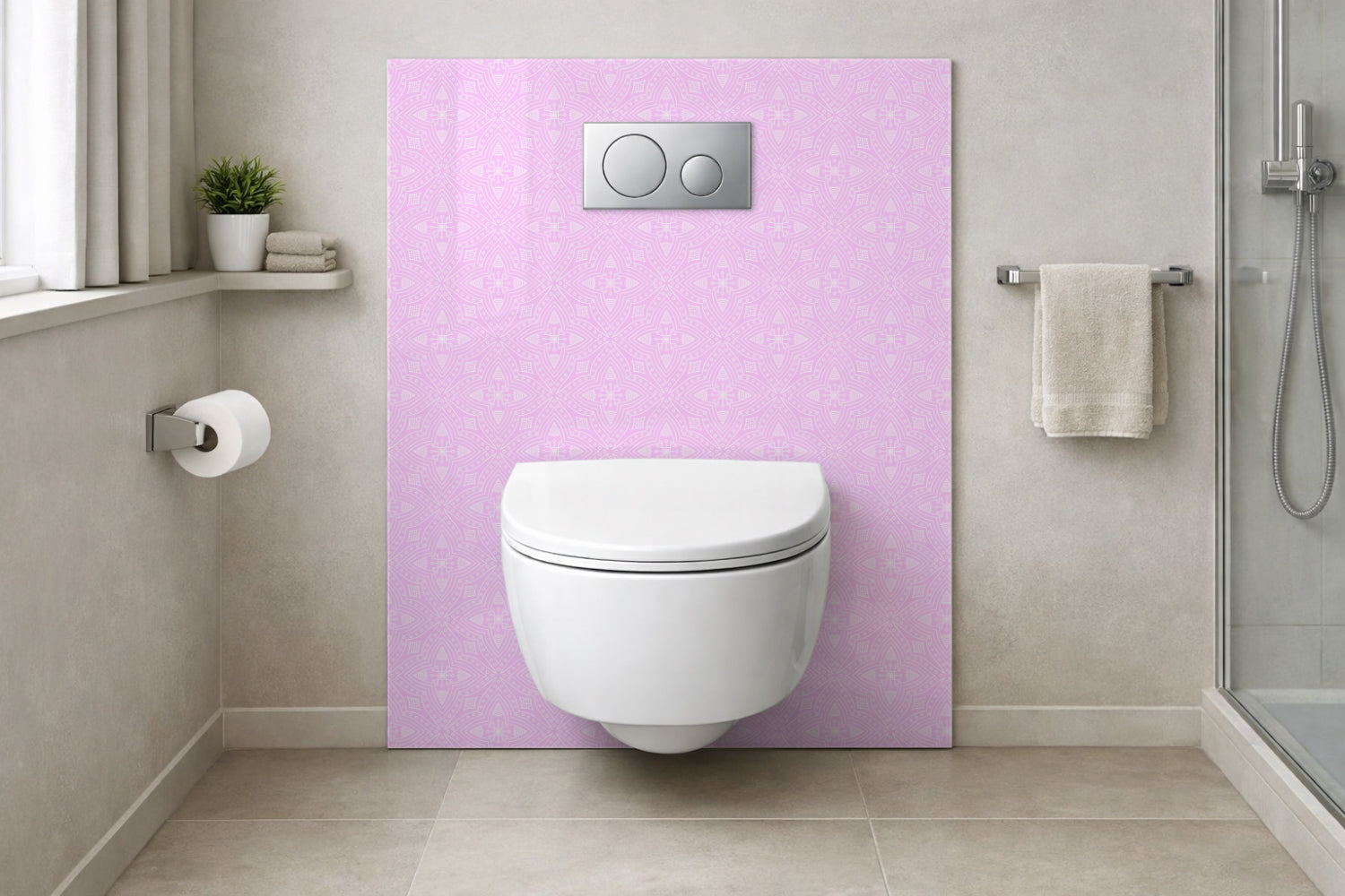 Toilettenrückwand Musteroptik