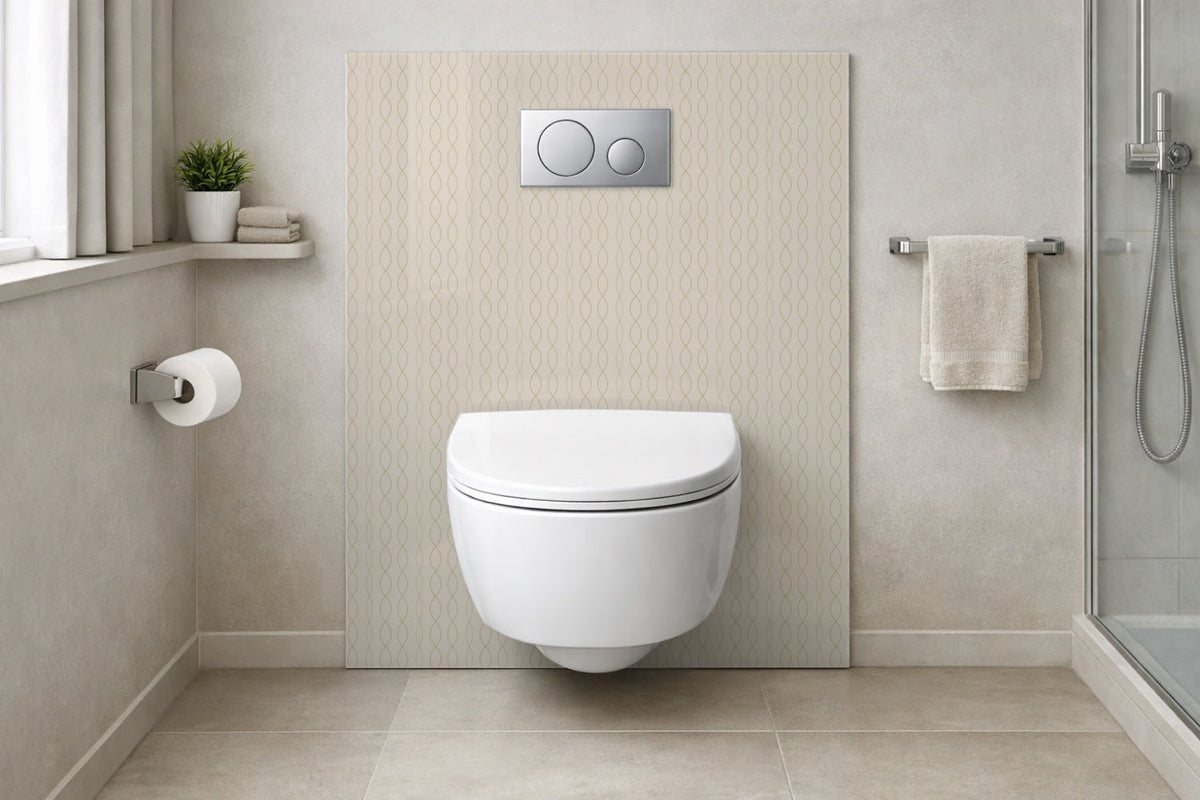 Toilettenrückwand Musteroptik