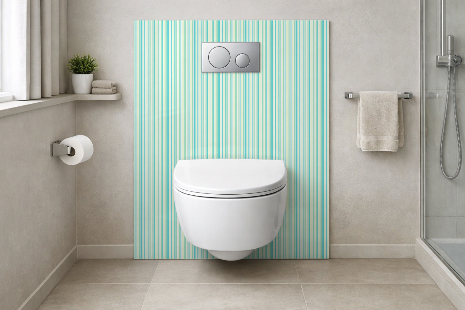Toilettenrückwand Musteroptik