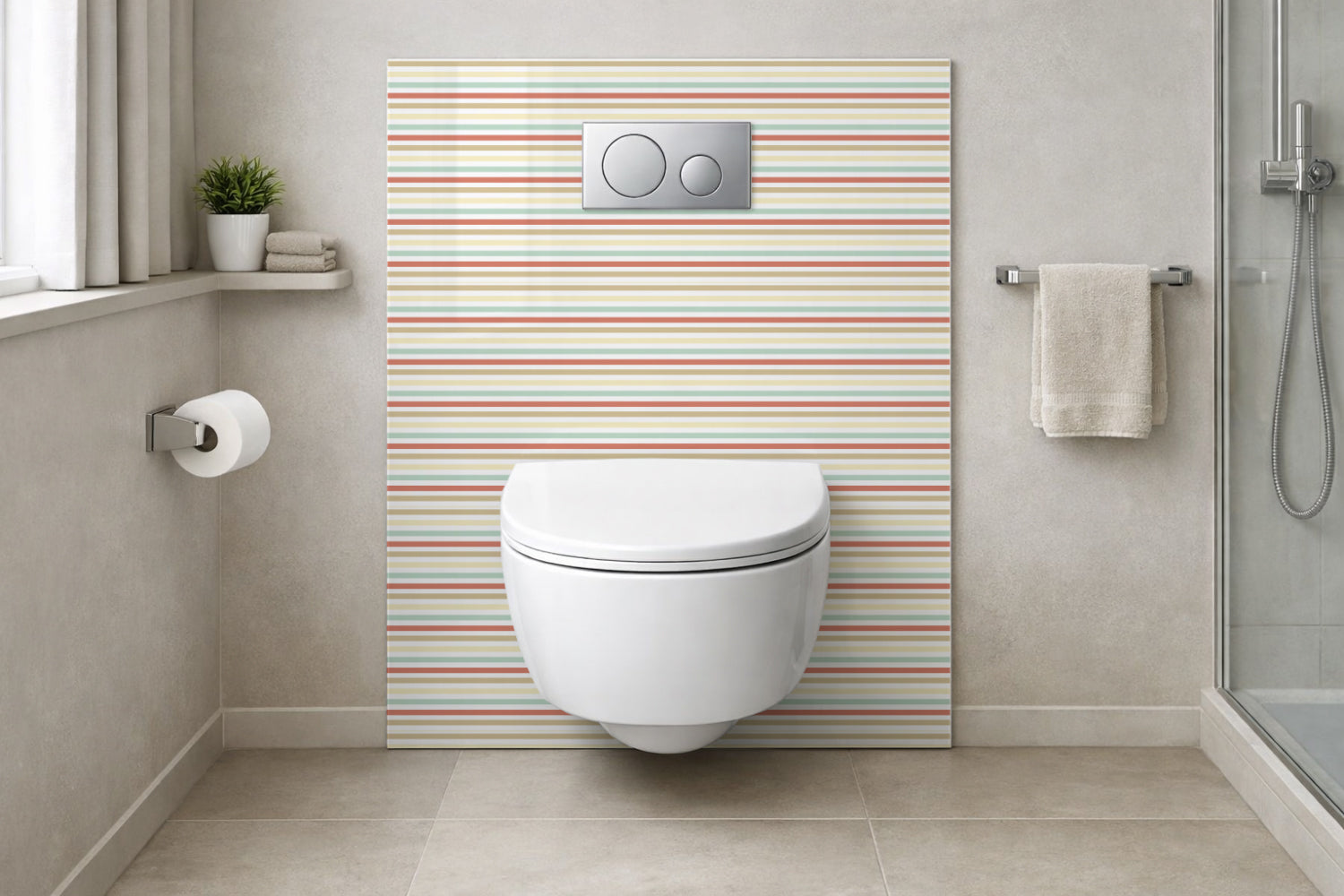 Toilettenrückwand Musteroptik