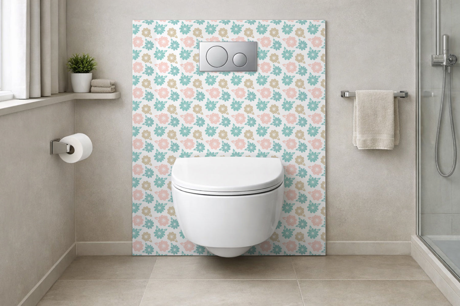 Toilettenrückwand Musteroptik